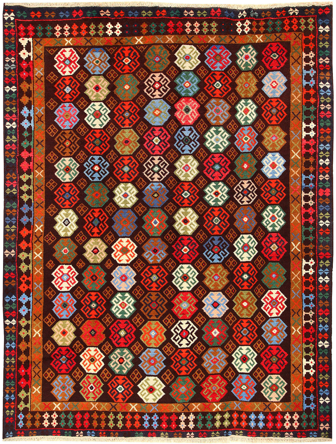 Multi Colored Baluchi 6' 9 x 8' 9 - No. 61863 - ALRUG Rug Store