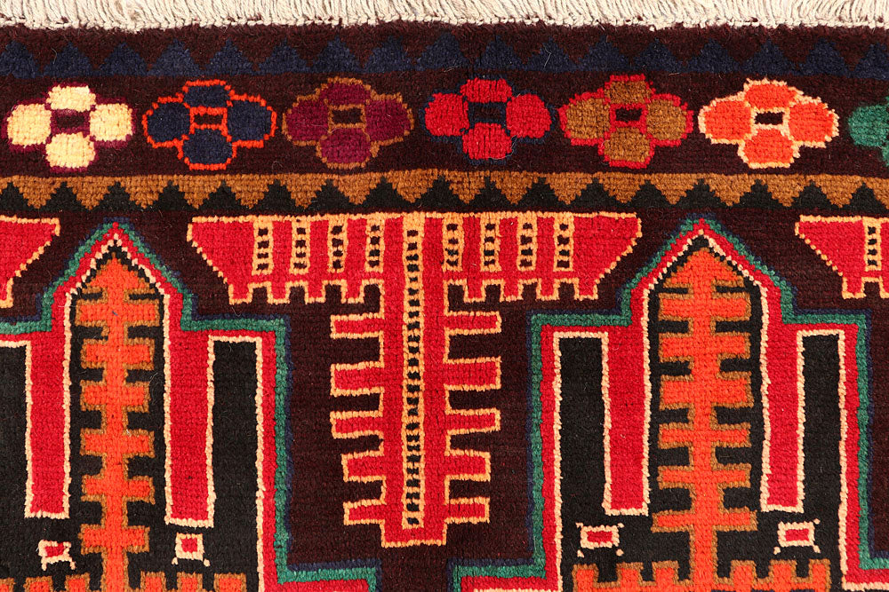 Multi Colored Baluchi 7' 2 x 9' 8 - No. 61864 - ALRUG Rug Store