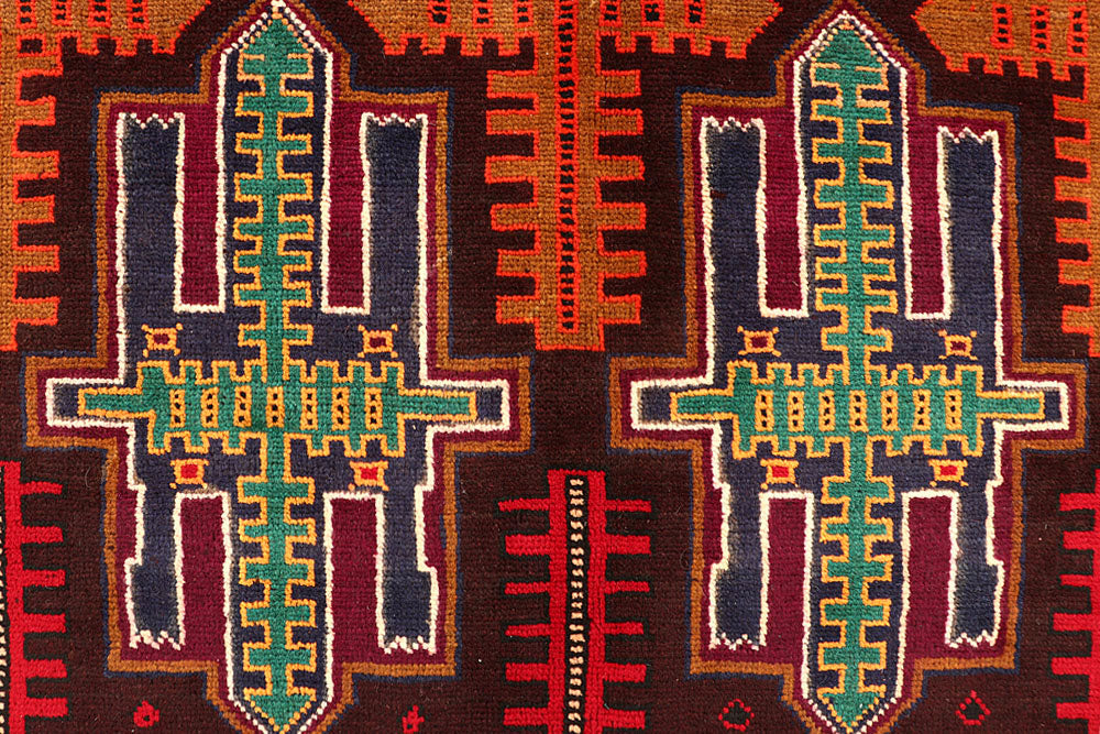 Multi Colored Baluchi 7' 2 x 9' 8 - No. 61864 - ALRUG Rug Store