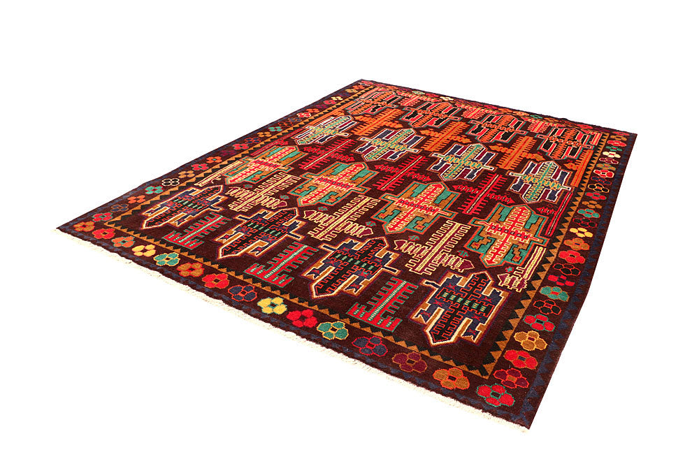 Multi Colored Baluchi 7' 2 x 9' 8 - No. 61864 - ALRUG Rug Store