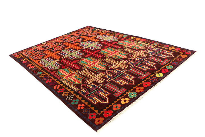 Multi Colored Baluchi 7' 2 x 9' 8 - No. 61864 - ALRUG Rug Store