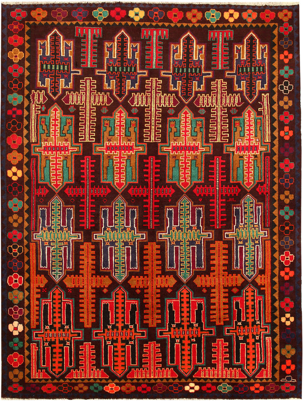 Multi Colored Baluchi 7' 2 x 9' 8 - No. 61864 - ALRUG Rug Store
