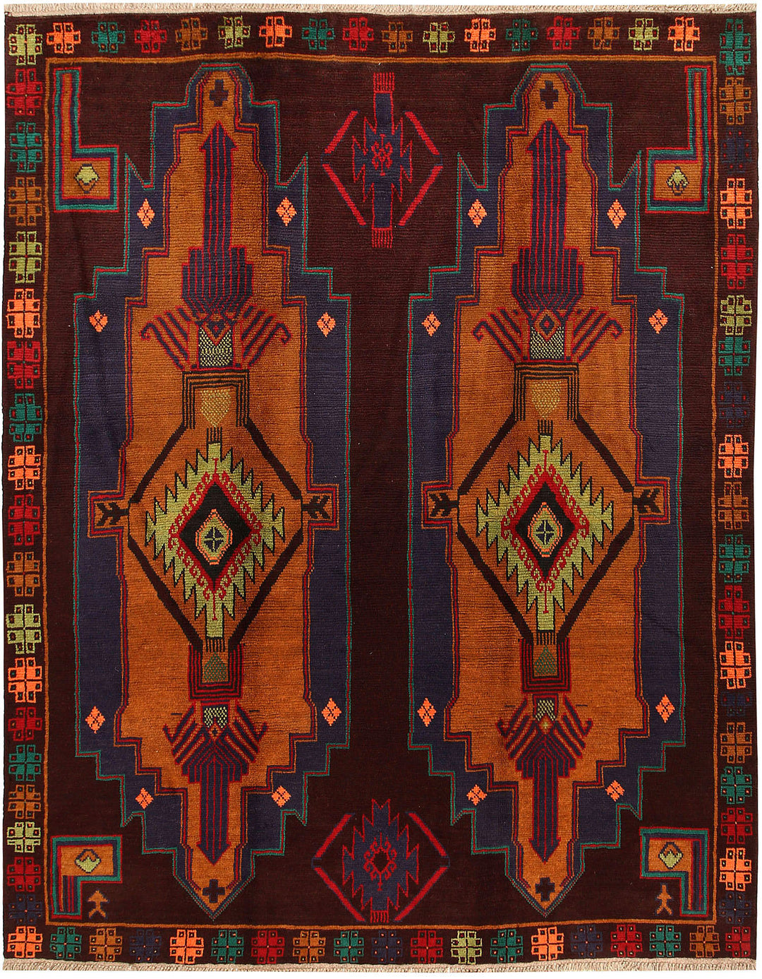 Multi Colored Baluchi 6' 6 x 8' 4 - No. 61865 - ALRUG Rug Store