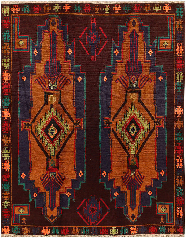 Multi Colored Baluchi 6' 6 x 8' 4 - No. 61865 - ALRUG Rug Store