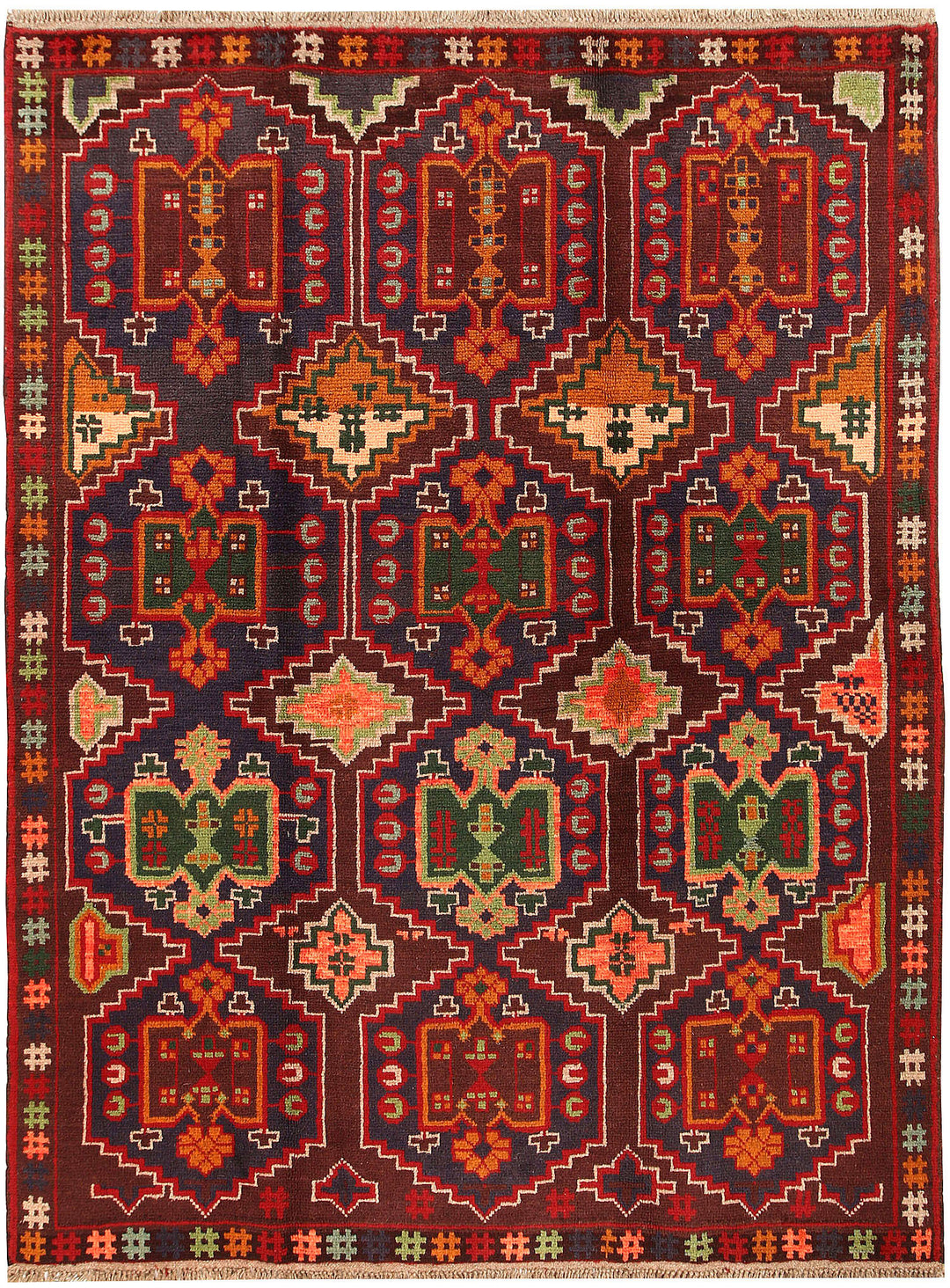 Multi Colored Baluchi 5' 11 x 7' 11 - No. 61868 - ALRUG Rug Store