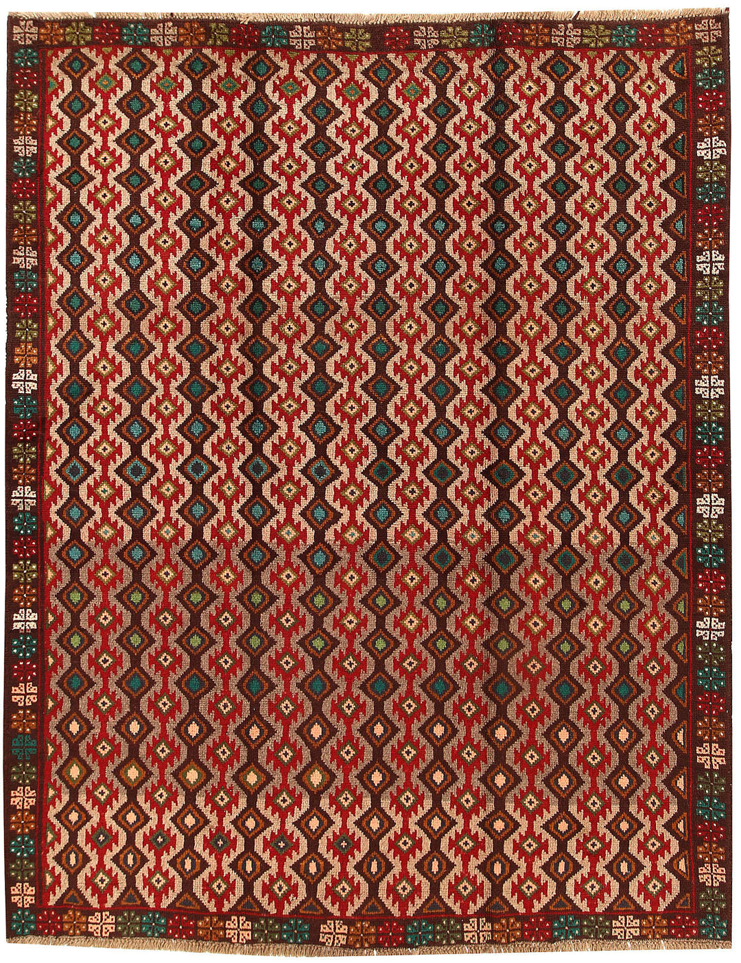 Multi Colored Baluchi 6' x 7' 9 - No. 61873 - ALRUG Rug Store