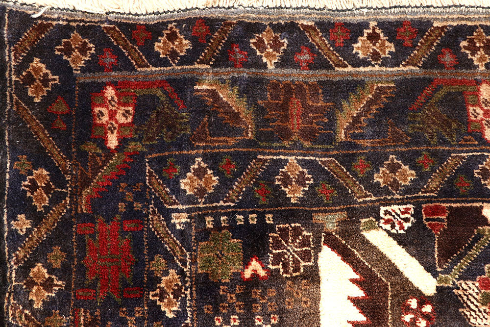Multi Colored Baluchi 3' 8 x 11' 5 - No. 61874 - ALRUG Rug Store