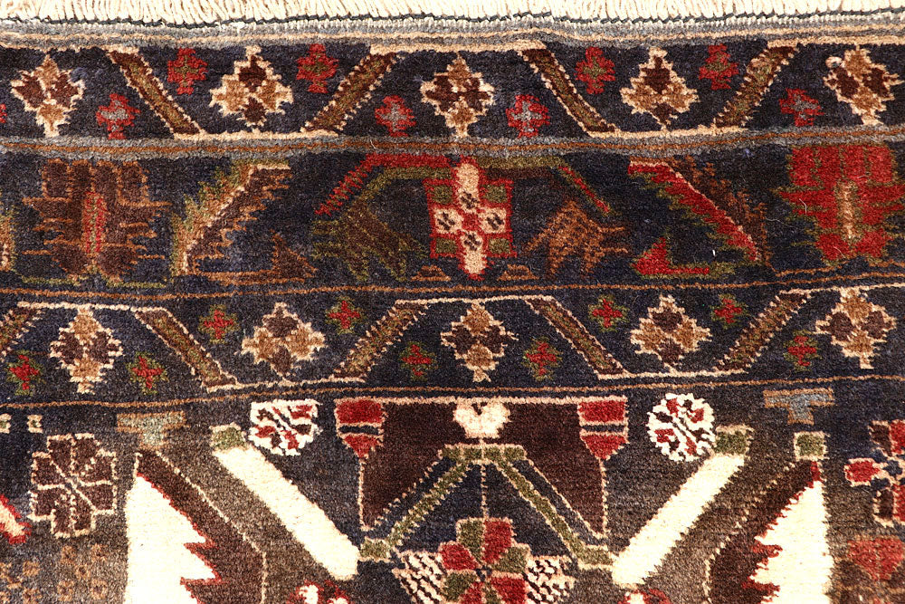 Multi Colored Baluchi 3' 8 x 11' 5 - No. 61874 - ALRUG Rug Store