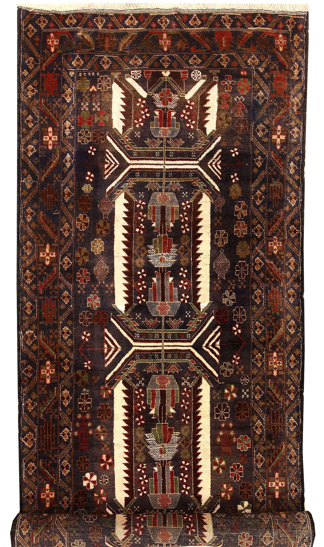 Multi Colored Baluchi 3' 8 x 11' 5 - No. 61874 - ALRUG Rug Store