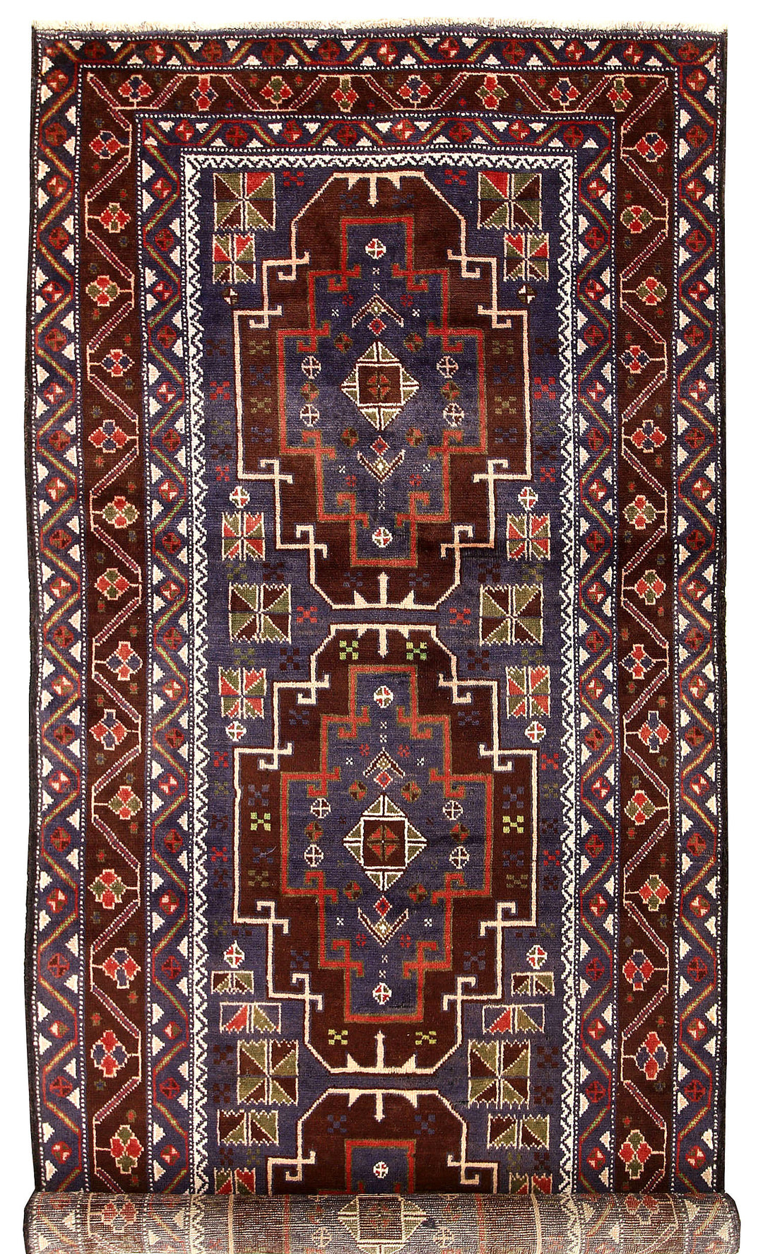 Multi Colored Baluchi 3' 4 x 8' 11 - No. 61876 - ALRUG Rug Store
