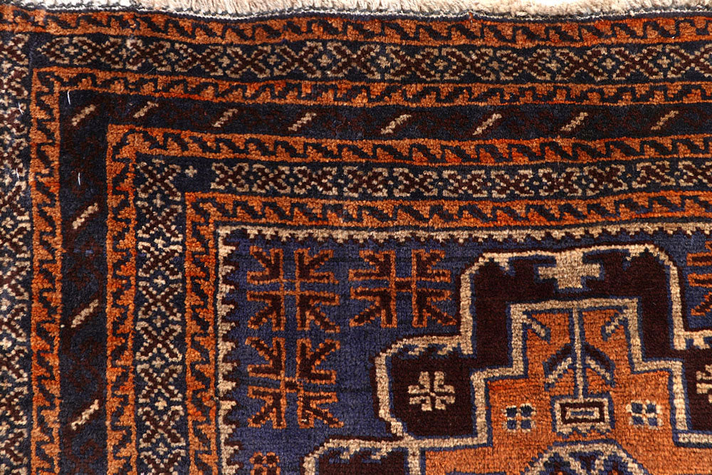 Multi Colored Baluchi 3' 3 x 9' 7 - No. 61877 - ALRUG Rug Store