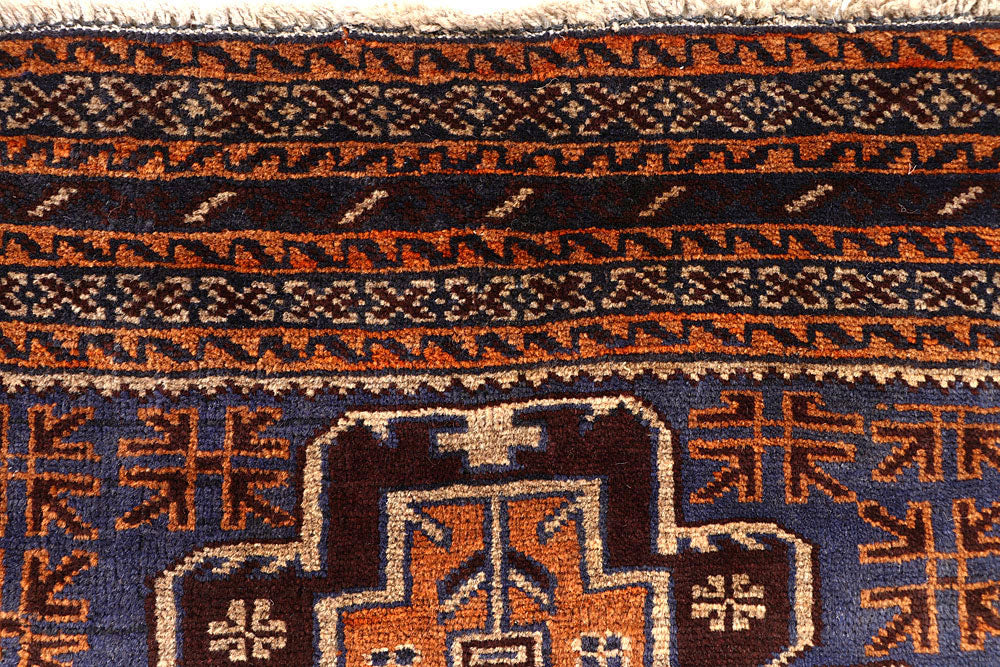 Multi Colored Baluchi 3' 3 x 9' 7 - No. 61877 - ALRUG Rug Store