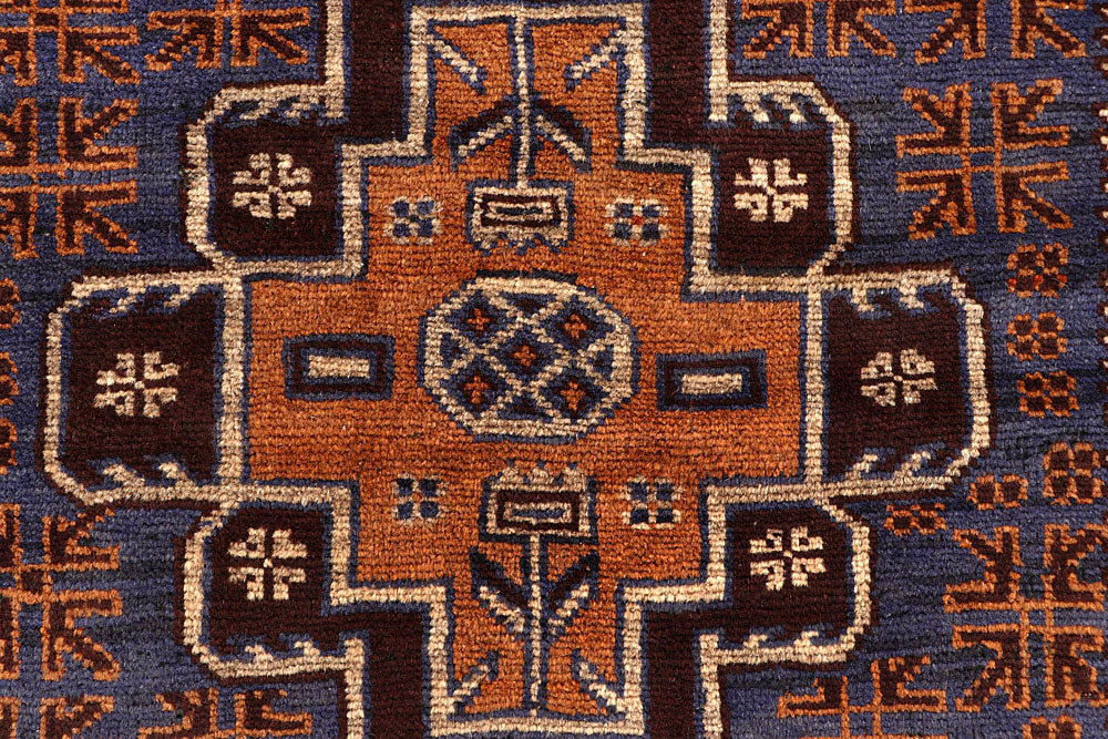 Multi Colored Baluchi 3' 3 x 9' 7 - No. 61877 - ALRUG Rug Store