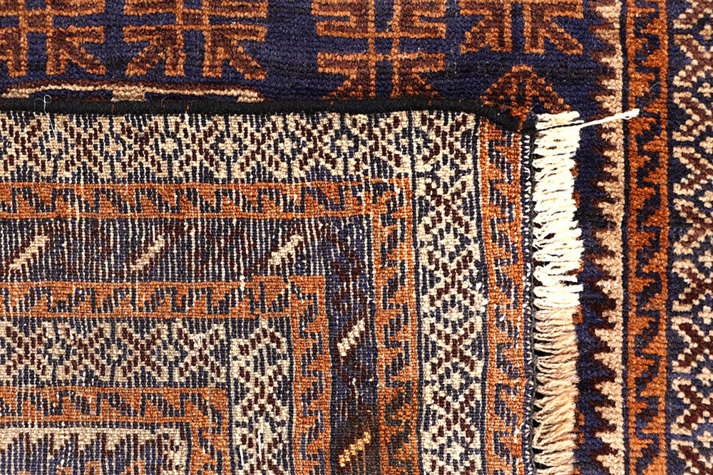 Multi Colored Baluchi 3' 3 x 9' 7 - No. 61877 - ALRUG Rug Store