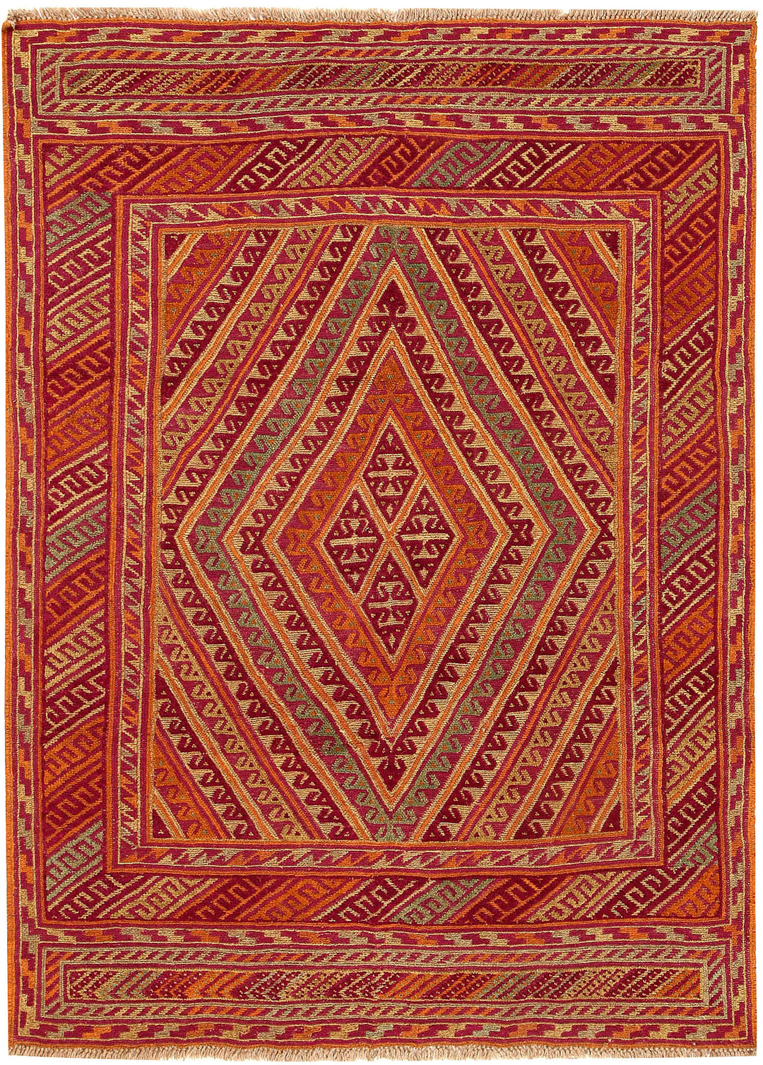 Afghan Mashwani Rug 4' 8 x 6' 2 Hand-Knotted