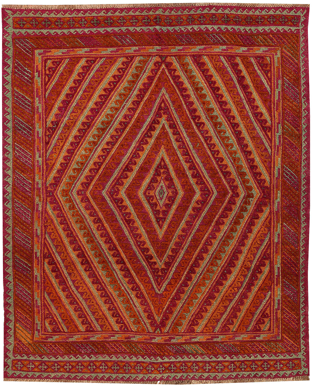 Afghan Mashwani Rug 4' 8 x 5' 11 Hand-Knotted