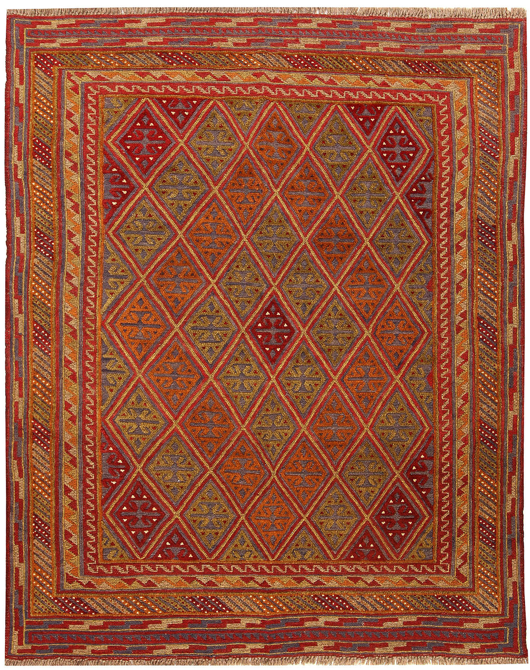Afghan Mashwani Rug 4' 8 x 6' 1 Hand-Knotted