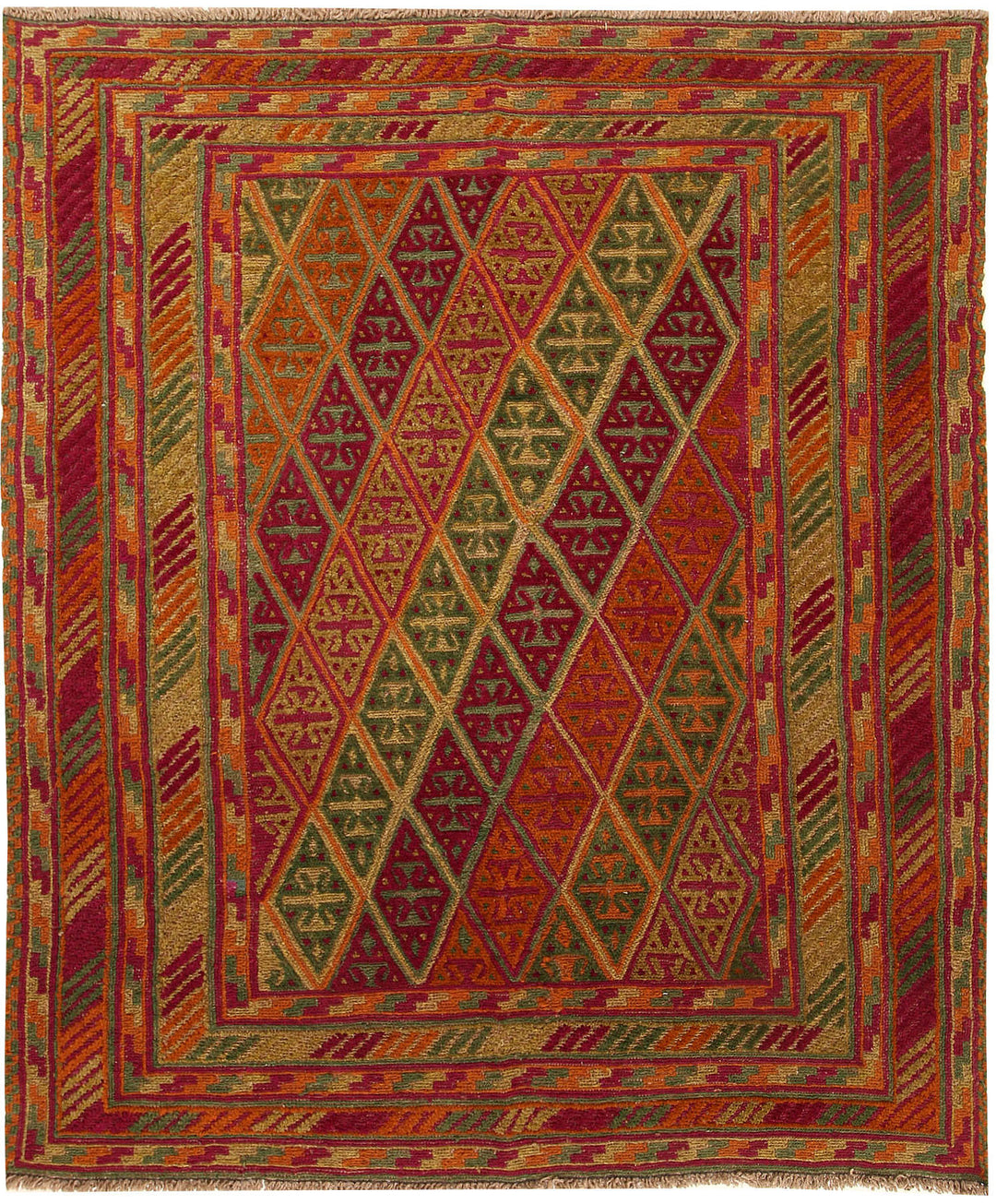 Afghan Mashwani Rug 4' 11 x 5' 11 Hand-Knotted