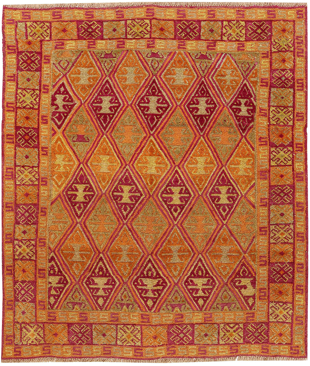 Afghan Mashwani Rug 5' 3" x 5' 11" Hand-Knotted