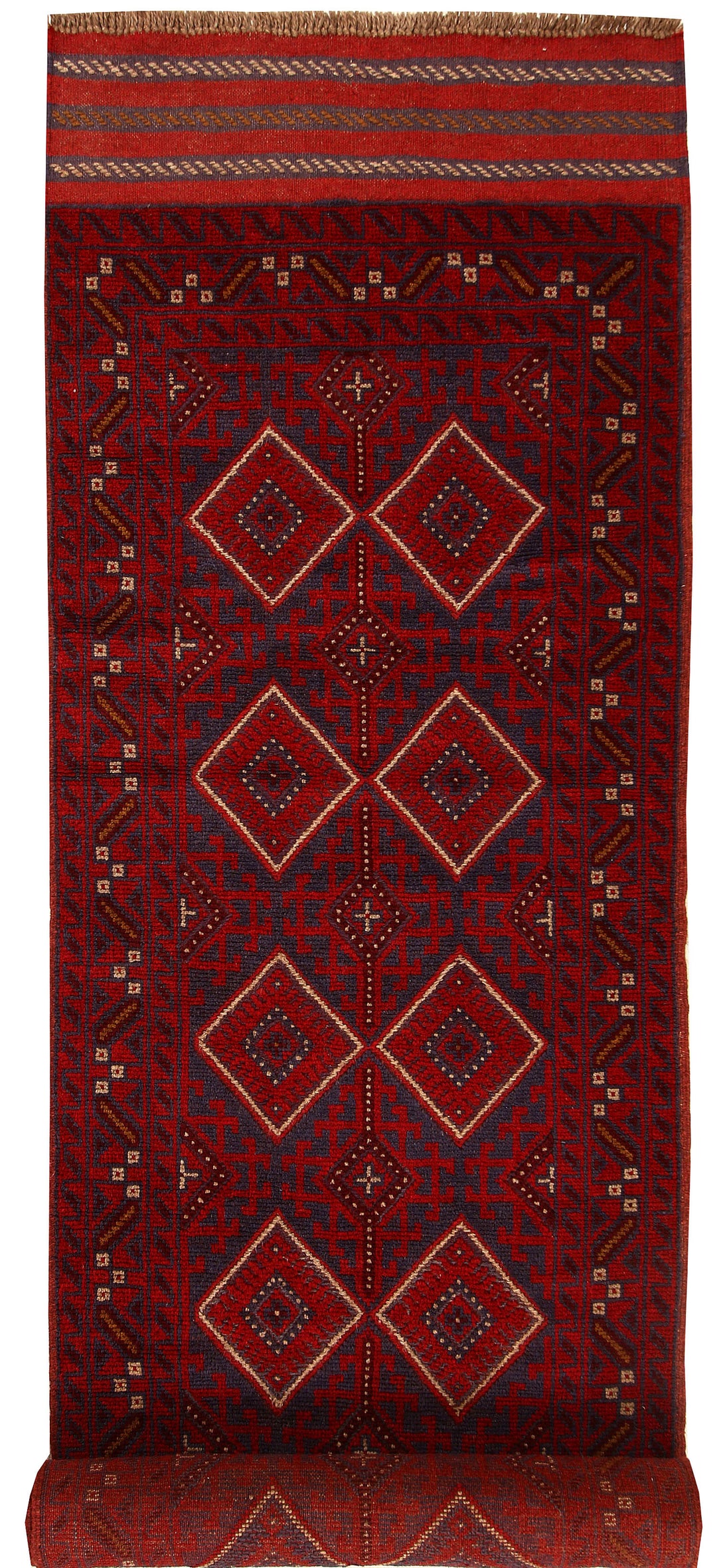 Multi Colored Mashwani 2' 7 x 11' 9 - No. 61914 - ALRUG Rug Store