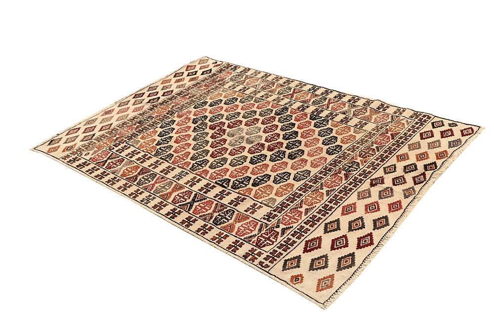 Bisque Soumak 4' 2 x 5' 10 - No. 61929 - ALRUG Rug Store