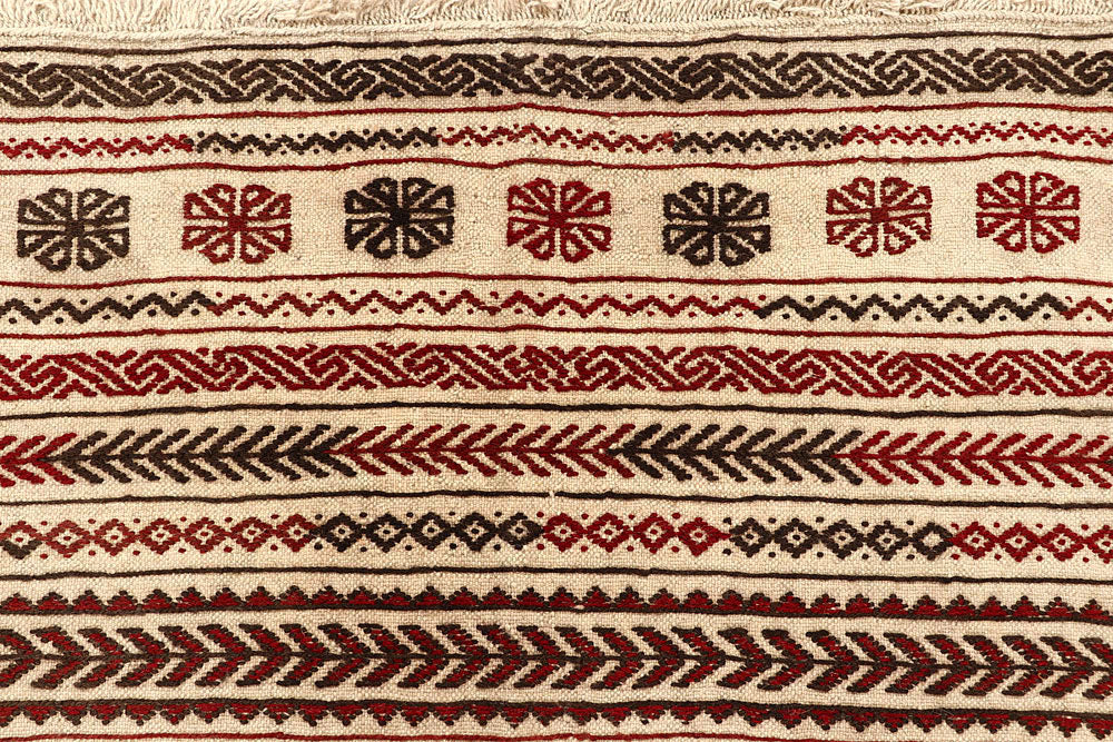 Blanched Almond Soumak 4' 7 x 6' 6 - No. 61930 - ALRUG Rug Store