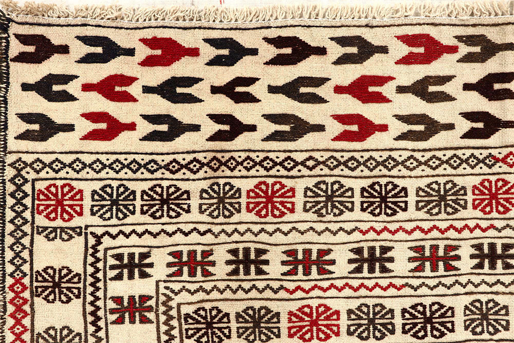 Blanched Almond Soumak 4' x 6' 4 - No. 61931 - ALRUG Rug Store