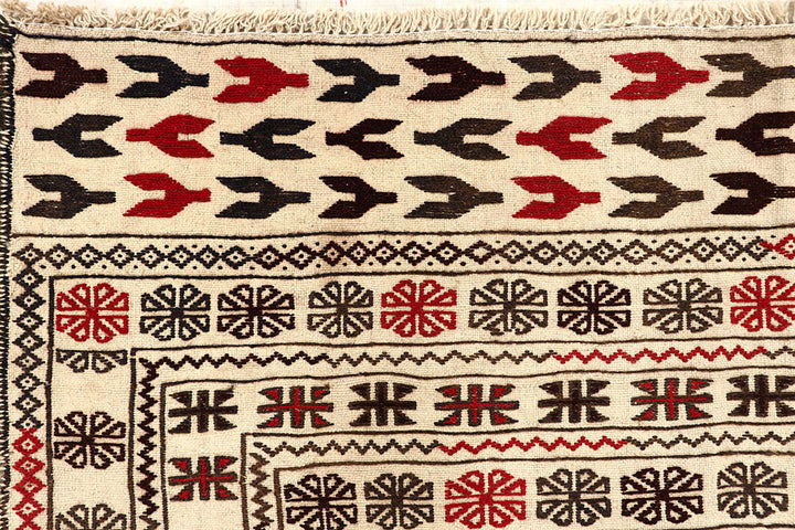 Blanched Almond Soumak 4' x 6' 4 - No. 61931 - ALRUG Rug Store