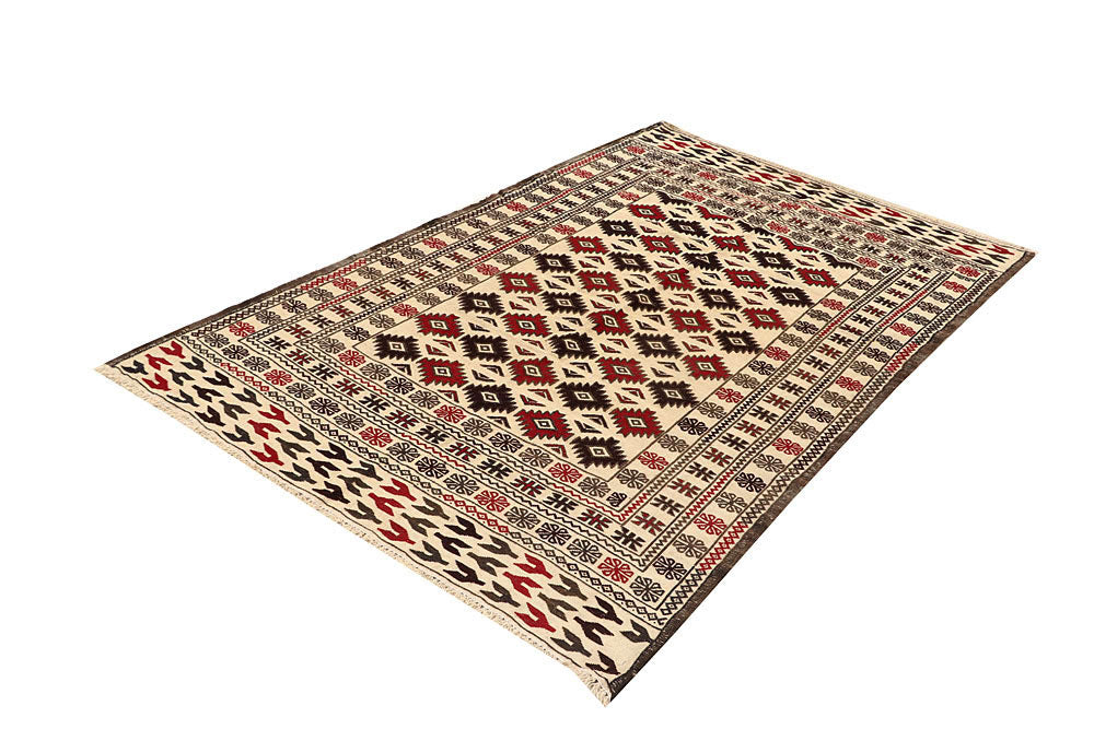 Blanched Almond Soumak 4' x 6' 4 - No. 61931 - ALRUG Rug Store