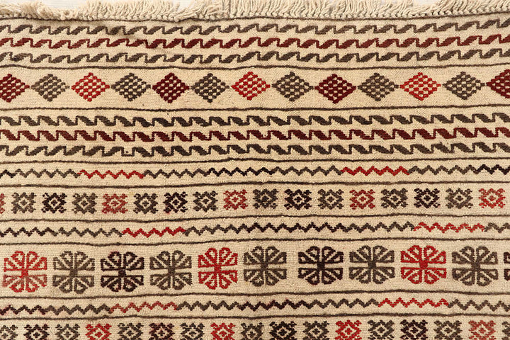 Blanched Almond Soumak 4' 1 x 5' 9 - No. 61933 - ALRUG Rug Store