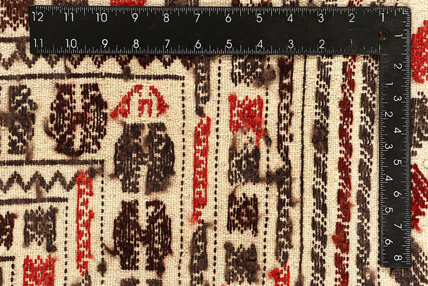 Blanched Almond Soumak 4' 1 x 5' 9 - No. 61933 - ALRUG Rug Store