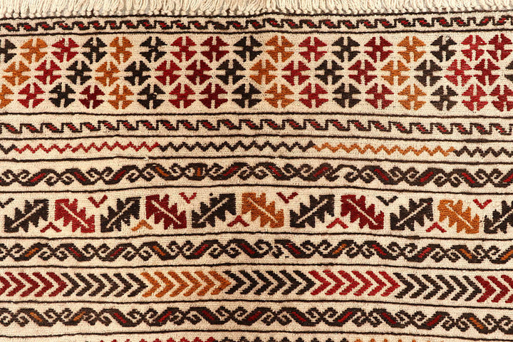 Blanched Almond Soumak 3' 11 x 6' 1 - No. 61934 - ALRUG Rug Store