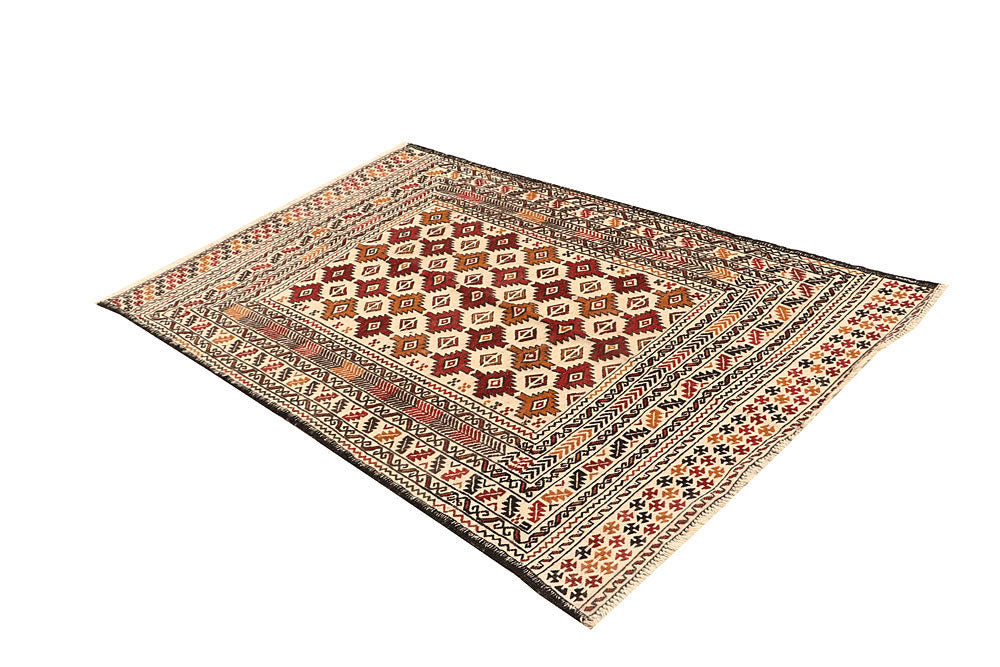 Blanched Almond Soumak 3' 11 x 6' 1 - No. 61934 - ALRUG Rug Store
