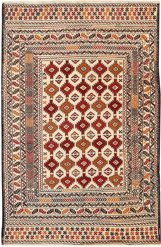 Blanched Almond Soumak 3' 11 x 6' 1 - No. 61934 - ALRUG Rug Store