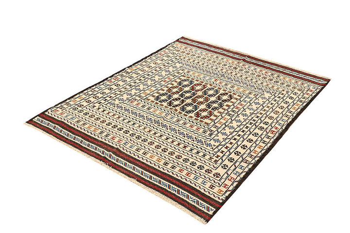 Old Lace Soumak 4' 3 x 5' 6 - No. 61935 - ALRUG Rug Store