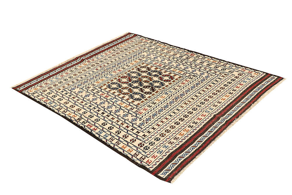 Old Lace Soumak 4' 3 x 5' 6 - No. 61935 - ALRUG Rug Store