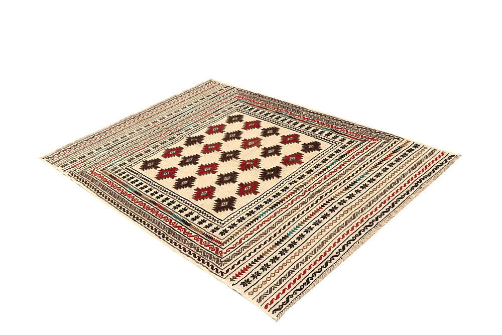 Old Lace Soumak 4' 2 x 5' 9 - No. 61936 - ALRUG Rug Store