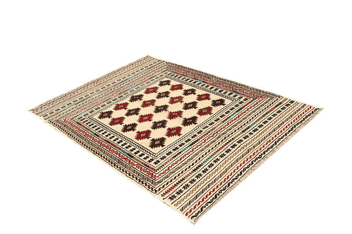 Old Lace Soumak 4' 2 x 5' 9 - No. 61936 - ALRUG Rug Store