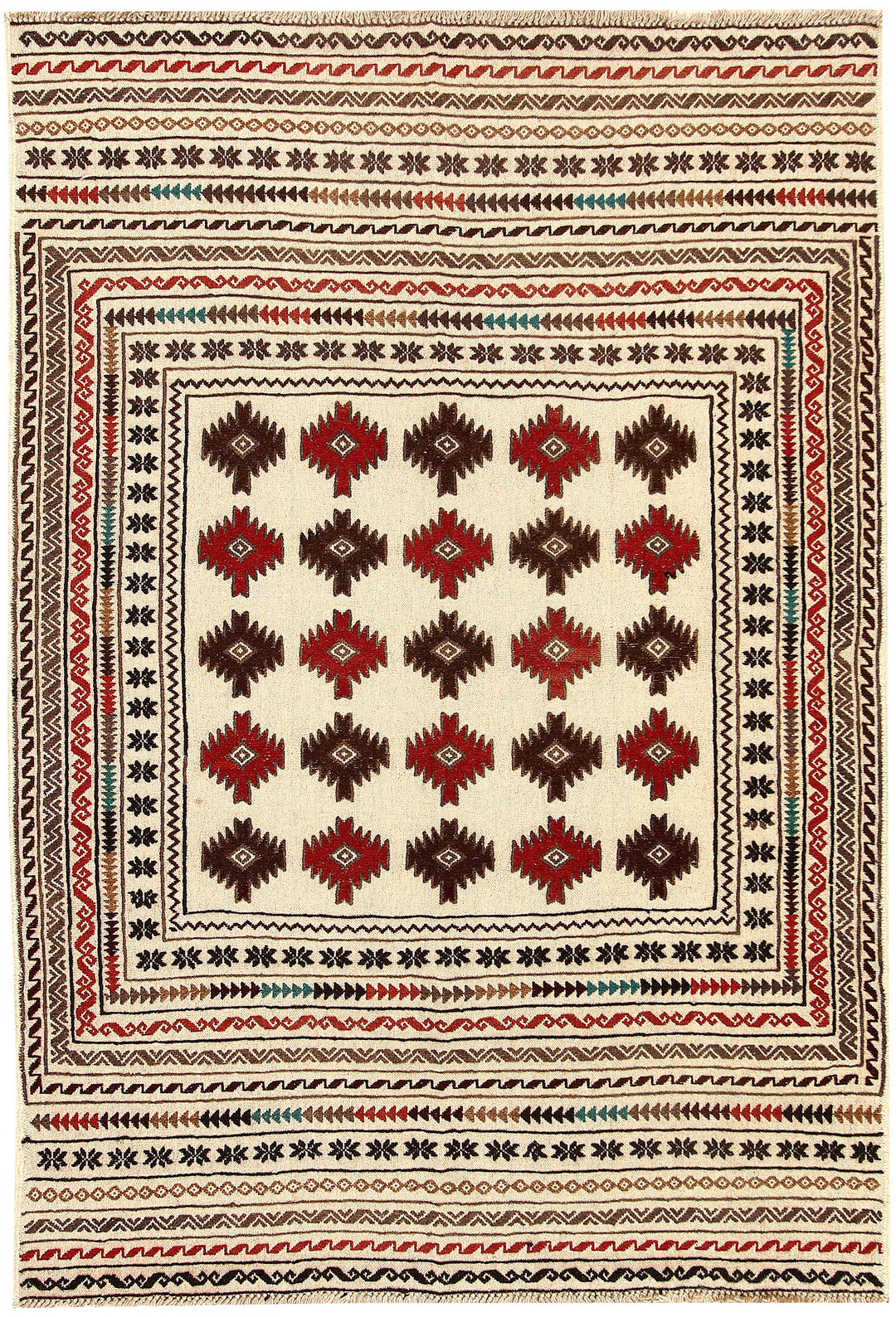 Old Lace Soumak 4' 2 x 5' 9 - No. 61936 - ALRUG Rug Store