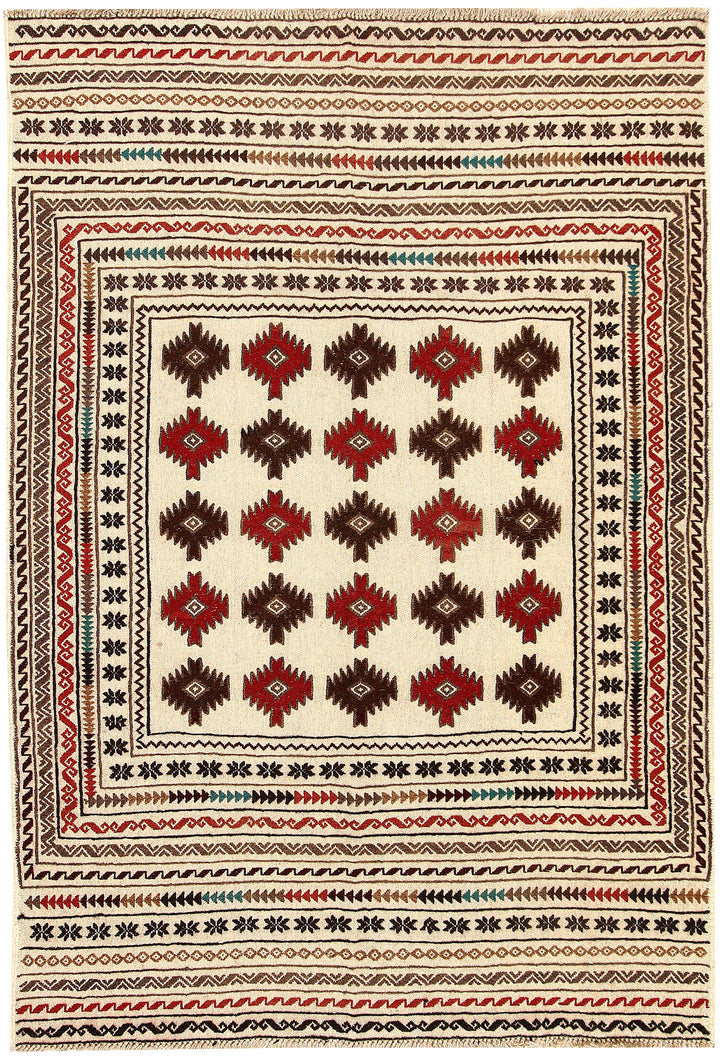 Old Lace Soumak 4' 2 x 5' 9 - No. 61936 - ALRUG Rug Store