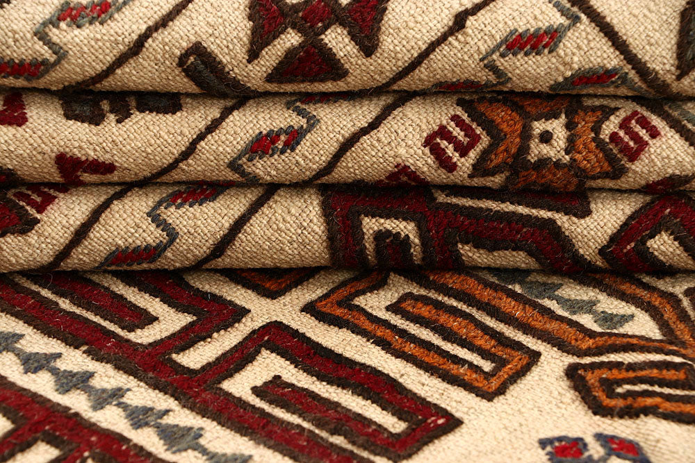 Old Lace Soumak 4' 4 x 5' 4 - No. 61938 - ALRUG Rug Store