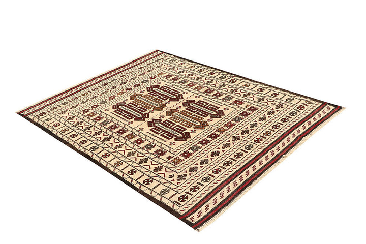 Old Lace Soumak 4' 4 x 5' 4 - No. 61938 - ALRUG Rug Store