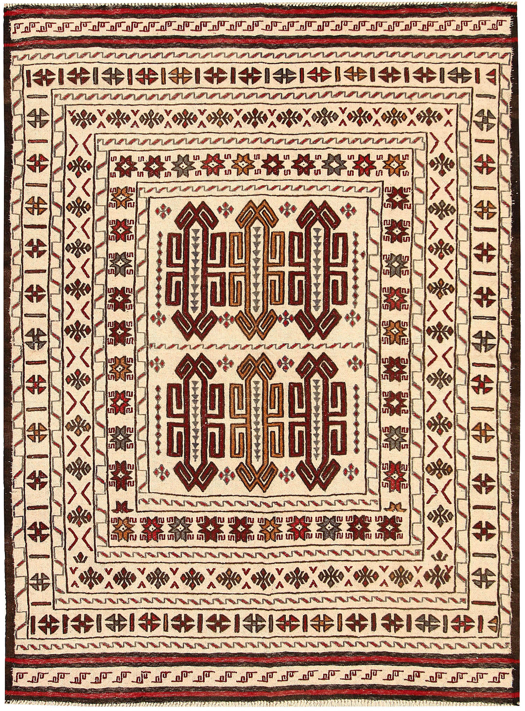 Old Lace Soumak 4' 4 x 5' 4 - No. 61938 - ALRUG Rug Store