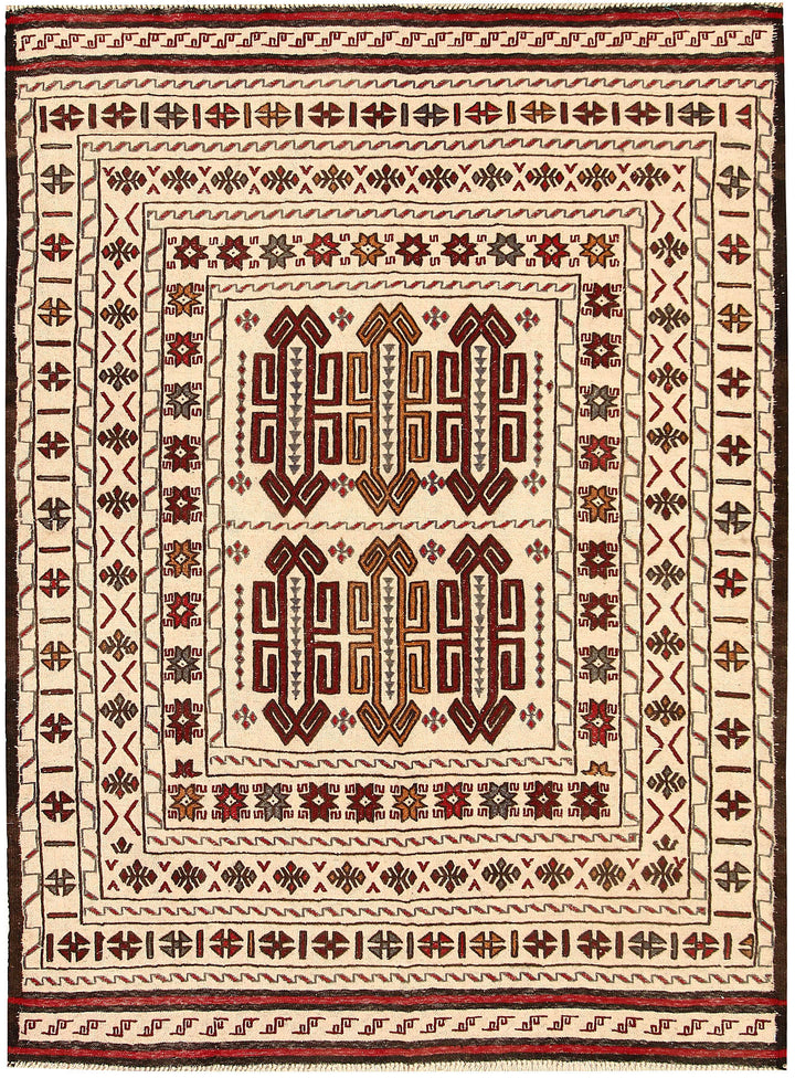 Old Lace Soumak 4' 4 x 5' 4 - No. 61938 - ALRUG Rug Store