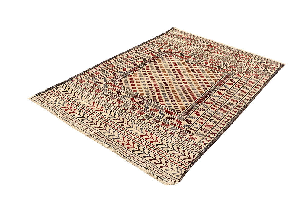 Old Lace Soumak 4' 1 x 5' 9 - No. 61940 - ALRUG Rug Store