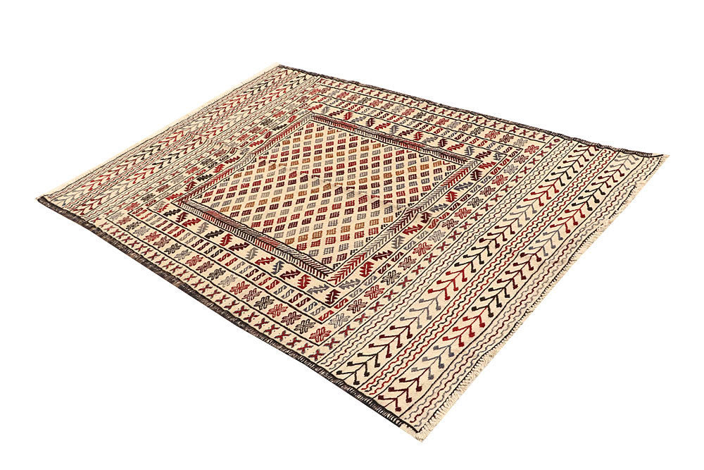 Old Lace Soumak 4' 1 x 5' 9 - No. 61940 - ALRUG Rug Store