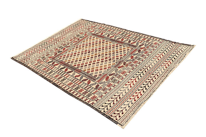 Old Lace Soumak 4' 1 x 5' 9 - No. 61940 - ALRUG Rug Store