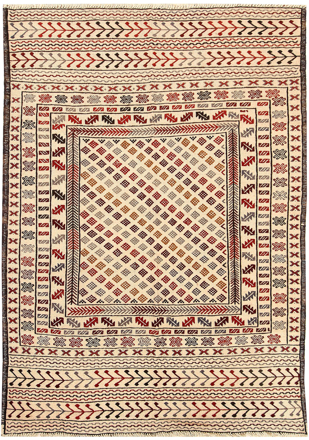 Old Lace Soumak 4' 1 x 5' 9 - No. 61940 - ALRUG Rug Store