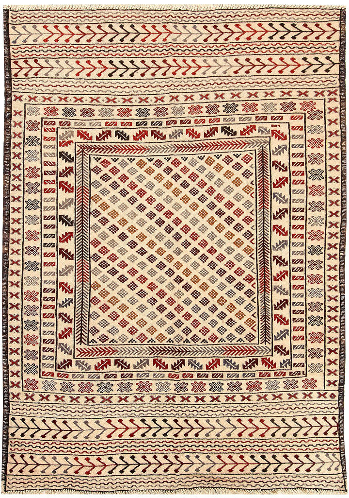Old Lace Soumak 4' 1 x 5' 9 - No. 61940 - ALRUG Rug Store