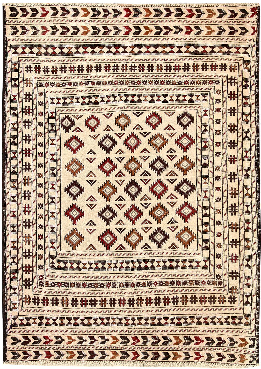 Old Lace Soumak 4' 3 x 5' 9 - No. 61941 - ALRUG Rug Store